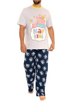 Peppa Pig Herren Papa Schwein Pyjamas Grau M von Peppa Pig