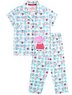 Peppa Pig Mädchen Schlafanzug Blau 128 von Peppa Pig