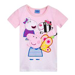 Peppa Pig Mädchen T-Shirt, rosa, Größe 116, 6 Jahre von Peppa Pig