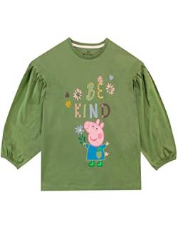 Peppa Pig Mädchen langärmliges T-Shirt Grün 92 von Peppa Pig