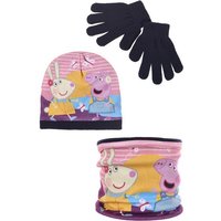 Peppa Pig Mütze & Schal Kinder Winter-Set 3 tlg. Mütze, Schal & Handschuhe (SET, 3-tlg) von Peppa Pig