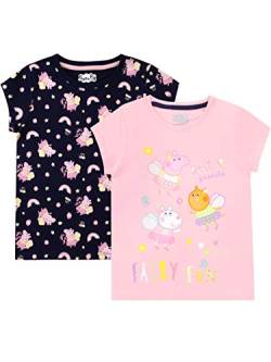 Peppa Pig Peppa Wutz Mädchen T-Shirt Packung mit 2 Mehrfarbig 104 von Peppa Pig