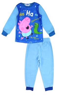 Peppa Pig Pyjama-Set aus Polarfleece für Kinder (DE/NL/SE/PL, Alter, 4 Jahre, Regular, Blau) von Peppa Pig