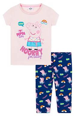 Peppa Pig Schlafanzug Mädchen, Peppa Wutz Schlafanzug Kinder, 92-116 (5-6 Jahre, Rosa/Blau) von Peppa Pig