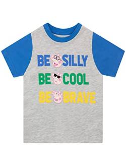 Peppa Pig Tshirt | George Pig T Shirt Jungen | Baumwolle T-Shirt für Kinder Mehrfarbig 116 cm von Peppa Pig