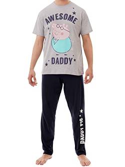 Peppa Wutz Herren Daddy Pig Schlafanzuge Grau Size Large von Peppa Pig