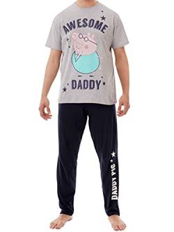 Peppa Wutz Herren Daddy Pig Schlafanzuge Grau Size Small von Peppa Pig