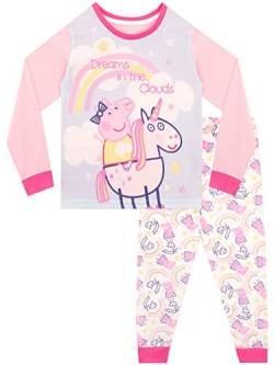 Peppa Wutz Mädchen Schlafanzug Rosa 110 von Peppa Pig