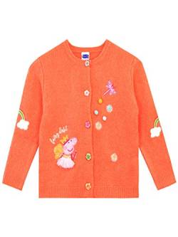 Peppa Wutz Mädchen Strickjacke Orange 104 von Peppa Pig