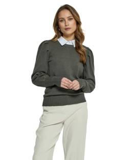 Peppercorn Anissa Strickpullover Damen | Weicher Damen Pullover Elegant | Hochwertiger Damen Pullover Langarm und Puffärmel | Langer Damenpullover mit Rundhalsausschnitt von Peppercorn