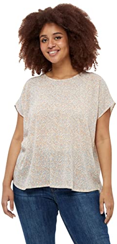 Peppercorn Damen Danea Malucca Tee Curved T Shirt, 2284p Skyway Blue Print, 44 Große Größen EU von Peppercorn