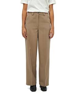 Peppercorn Damen Ginette High Waisted Breit Bein Braun | Herbst Größe 36 Hose, 5600 Tobacco Brown von Peppercorn