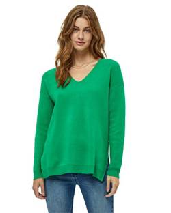 Peppercorn Damen Rosalia V-Ausschnitt Ärmel Strickpullover Grün | Herbst Pulli Größe Xs Langer Pullover, 3205 Bright Green von Peppercorn