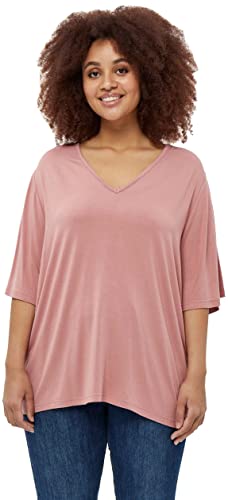 Peppercorn Damen Rosalinda Rosebell Tee Curved T Shirt, Ash Rose, 50 Große Größen EU von Peppercorn