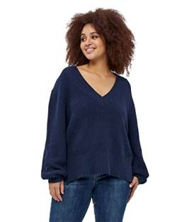 Peppercorn Destina V-Ausschnitt Lange Ärmel Strickpullover | Pullover Damen In Blau | Frühling Pulli Damen | Größe L von Peppercorn