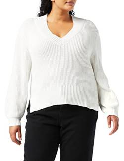Peppercorn Destina V-Ausschnitt Pullover Kurve | Pullover Damen In White | Frühling Pulli Damen | Größe 52 von Peppercorn