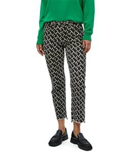 Peppercorn Fione Printed Mid Waisted Cropped Jeans Jeans Damen In Schwarz Herbst Damen Jeans Größe 34 von Peppercorn