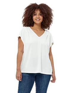 Peppercorn Lana V-Ausschnitt Cap Ärmel T-Shirt Kurve | Tshirt Damen In White | Frühling Bluse Damen | Größe 54 von Peppercorn