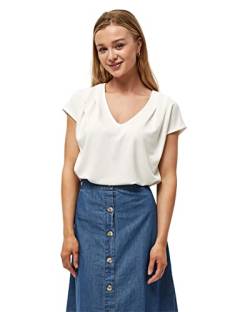 Peppercorn Lana V-Ausschnitt Cap Ärmel T-Shirt | Tshirt Damen In Beige | Frühling Bluse Damen | Größe S von Peppercorn