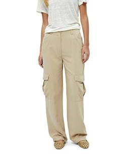 Peppercorn Milla Mid Waist Cargo Hosen | Hosen Damen In Beige | Frühling Hose | Größe M von Peppercorn