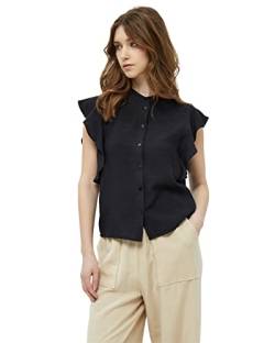 Peppercorn Nadia Ruffle Shirt Curve Rüschen-Hemd-Kurve, 9000 Black, 36 von Peppercorn