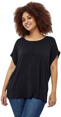 Peppercorn Rosalinda Malucca Cap Ärmel T-Shirt Kurve | Tshirt Damen In Schwarz | Frühling Bluse Damen | Größe 56 von Peppercorn