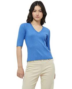 Peppercorn Tana V-Ausschnitt Halb Ärmel Rib Pullover | Pullover Damen In Blau | Frühling Pulli Damen | Größe M von Peppercorn