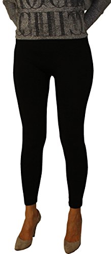 Perano 101-39 Damen Leggings Fleece Winter Leggings Farbe Schwarz Konfektionsgröße 40 42 Internationale Größe L XL schwarz Gr. L/XL 40/42 von Perano