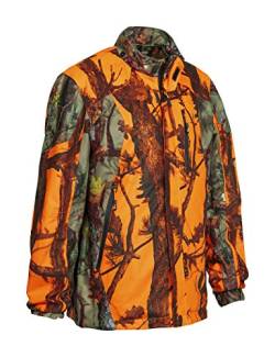 Percussion Tarn-Wendejacke Jagdjacke Drückjagdjacke Treibjagdjacke signalorange Camouflage Wendejacke Jagd Tarnjacke (2XL) von Percussion