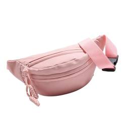 Frauen Fanny Pack Umhängetasche Handy Brieftasche Männer Stilvolle Brust Tasche Hüfttasche für Rucksackreisen Outdoor Sport Gym Camping, Rosa von Perfeclan