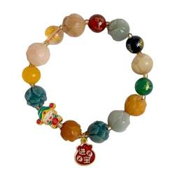Perfeclan Bodhi-Lotus-Armband, Stretch-Armband, Dekoration, Bodhi-Lotus-Handschnur für Männer und Frauen, Geschenk zum Jahrestag oder Geburtstag, Stil D von Perfeclan