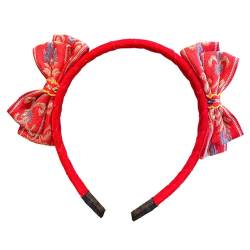 Perfeclan Chinesisches Neujahrs-Stirnband, Haarband für Frauen und Mädchen, niedliches Anzieh-Bogen-Haarband, Kopfbedeckung für Weihnachten, Maskerade, Stil D von Perfeclan