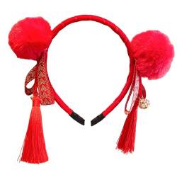 Perfeclan Chinesisches Neujahrs-Stirnband, Haarband für Frauen und Mädchen, niedliches Anzieh-Bogen-Haarband, Kopfbedeckung für Weihnachten, Maskerade, Stil c von Perfeclan