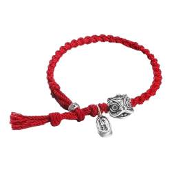 Perfeclan Damen-Armband, Löwentanz-Charm-Armband, modischer Schmuck, chinesischer tanzender Löwenkopf-Armband für Muttertag, Vatertag von Perfeclan