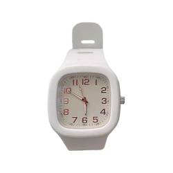 Perfeclan Elektronische Uhr, Armbanduhr, lässige minimalistische Uhr, analoge Uhr für Kinder, Studenten, Valentinstagsgeschenke für Sie und Ihn, Weiß von Perfeclan