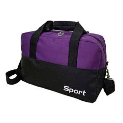 Perfeclan Sporttasche für Frauen, Sporttasche, tragbar, multifunktional, mit Gepäckhülle, Tragetasche, Fitnesstasche für Sport, Training, Schwimmen, Violett von Perfeclan