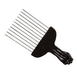 perfeclan Prong Combs Afro Combs Fist Hair Comb Langlebig Praktisches Friseur-Styling-Werkzeug Detangle Braid Metal Hair Pick für Männer zu Hause von Perfeclan