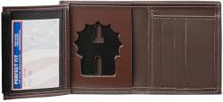 Perfect Fit Shield Wallets NYPD PF225 Geldbörse im Detektivstil, Leder, Braun von Perfect Fit Shield Wallets
