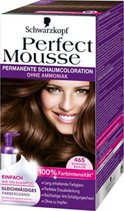 Perfect Mousse permanente Schaumcoloration, 465 Schokobraun, 3er Pack (3 x 1 Stück) von Perfect Mousse