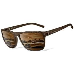 Perfectmiaoxuan Polarisierte Sonnenbrille Herren/Damen, Vintage/Elegant Brillengestell/Klassisch, HD-Pilotobjektive; Golf/Fahren/Angeln/Reisebrille/Outdoor-Sportarten Mode Sonnenbrille von Perfectmiaoxuan