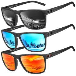 Perfectmiaoxuan Polarisierte Sonnenbrille Herren/Damen, Vintage Elegant Brillengestell Klassisch, HD-Pilotobjektive; Outdoor-Sportarten,Golf,Fahren,Angeln,Reisebrille Mode Sonnenbrille von Perfectmiaoxuan