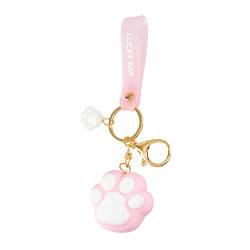 Perfekto24 Schlüsselanhänger Pfote - Key Chain - Haustierschlüsselanhänger - Autoschlüsselanhänger - Schlüsselanhänger Katzenpfote (Pink) von Perfekto24