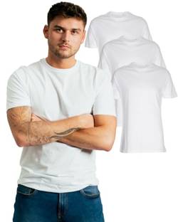Performance Basic-T-Shirts für Männer Pack of 3-100% Reine Baumwolle Männer-T-Shirt-Kurzarm-T-Shirt Männer-Maschine waschbar T Shirt Männer-Bequeme Männer Kleidung Essentials von Performance Pants