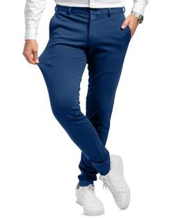 Performance Pants Herren Blau (Größe 33W/34L) - Bequeme Blaue Hose Herren - Stilvolle Herren Hosen Stretch - Hosen Herren Stretch - Modische Praktische Männer Hosen für Business & Freizeit von Performance Pants