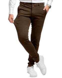 Performance Pants Herren Dunkelbraun (Größe 31W/32L) - Bequeme Dunkelbraune Hose Herren - Stilvolle Herren Hosen Stretch - Hosen Herren Stretch - Modische Praktische Männer Hosen für Business von Performance Pants