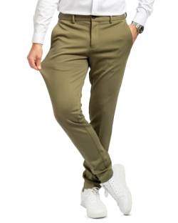 Performance Pants Herren Olivgrün (Größe 33W/32L) - Stilvolle Herren Hosen Stretch - Hosen Herren Stretch - Angenehme Praktische Männer Hosen für Business & Freizeit - Bequeme Stoffhose Herren von Performance Pants