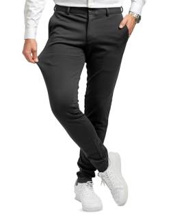 Performance Pants Herren Schwarz (Größe 32W/34L) - Bequeme Schwarze Hose Herren - Stilvolle Herren Hosen Stretch - Hosen Herren Stretch - Modische Praktische Männer Hosen für Business & Freizeit von Performance Pants