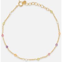 Pernille Corydon Charm-Armband Rainbow Armband Damen 16-19 cm, Silber 925, 18 Karat vergoldet von Pernille Corydon