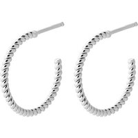 Pernille Corydon Paar Creolen Ohrringe Damen Small Twisted Creolen 18 mm Silber von Pernille Corydon