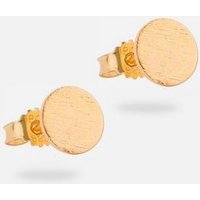 Pernille Corydon Paar Ohrstecker Coin Ohrringe Damen vergoldet - Plättchen Gold rund, Silber 925, 18 Karat vergoldet von Pernille Corydon